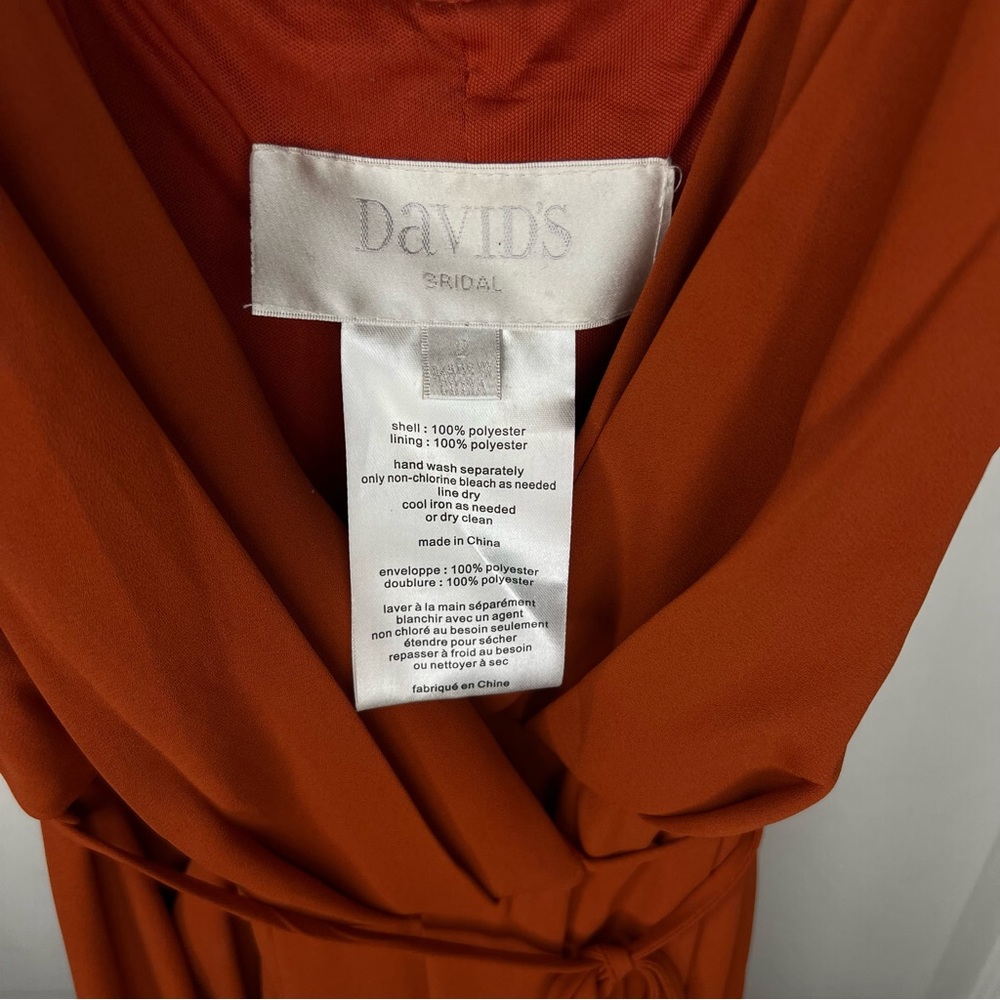 David’s Bridal Georgette Wrap Dress Size 2 - Picture 12 of 12